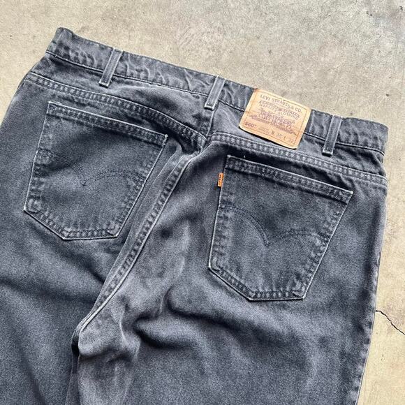 Vintage 90s Black Faded Levi’s 560 Jeans 38x32” (36x32”) - Picture 8 of 8